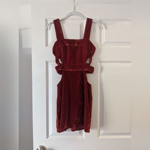 For Love & Lemons velvet overall dress